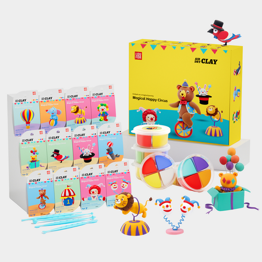 Loufor Air Dry Clay Kit for Kids-Magical Happy Circus