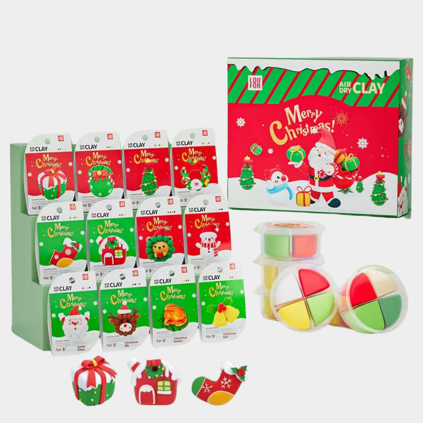 Loufor Air Dry Clay Kit for Kids-Merry Christmas