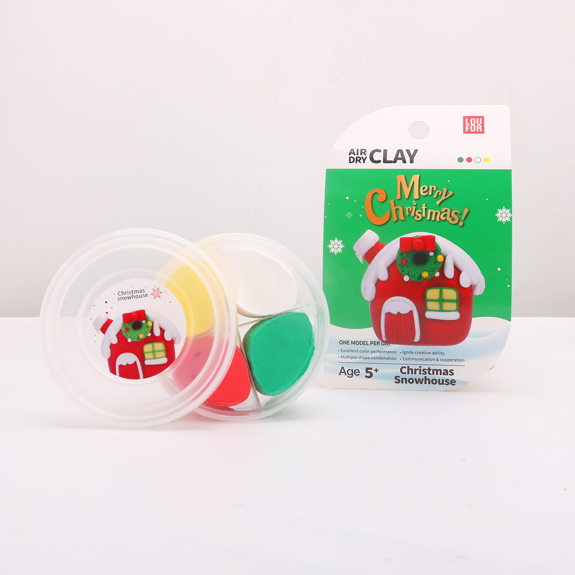 Loufor Air Dry Clay Kit for Kids-Merry Christmas