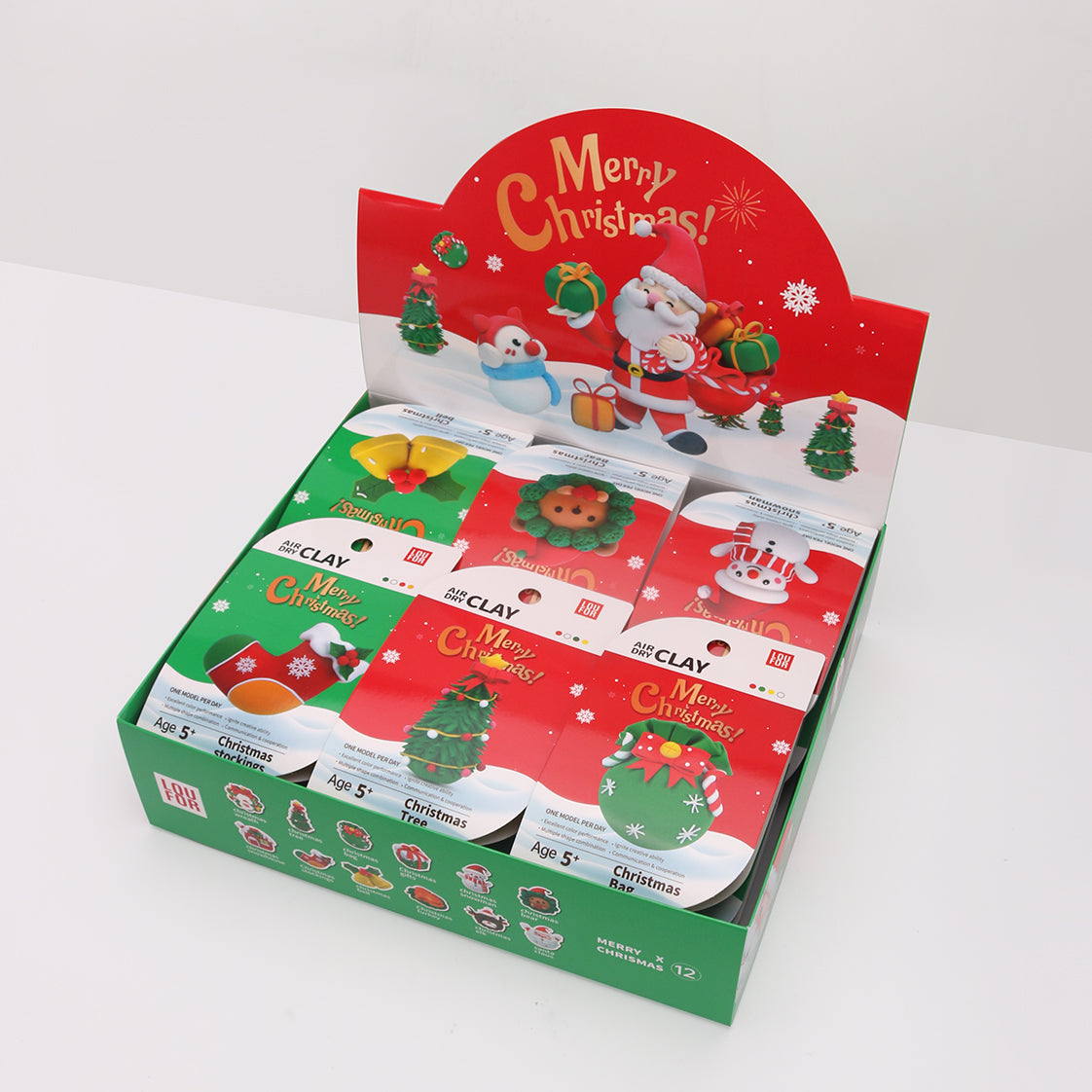 Loufor Air Dry Clay Kit for Kids-Merry Christmas