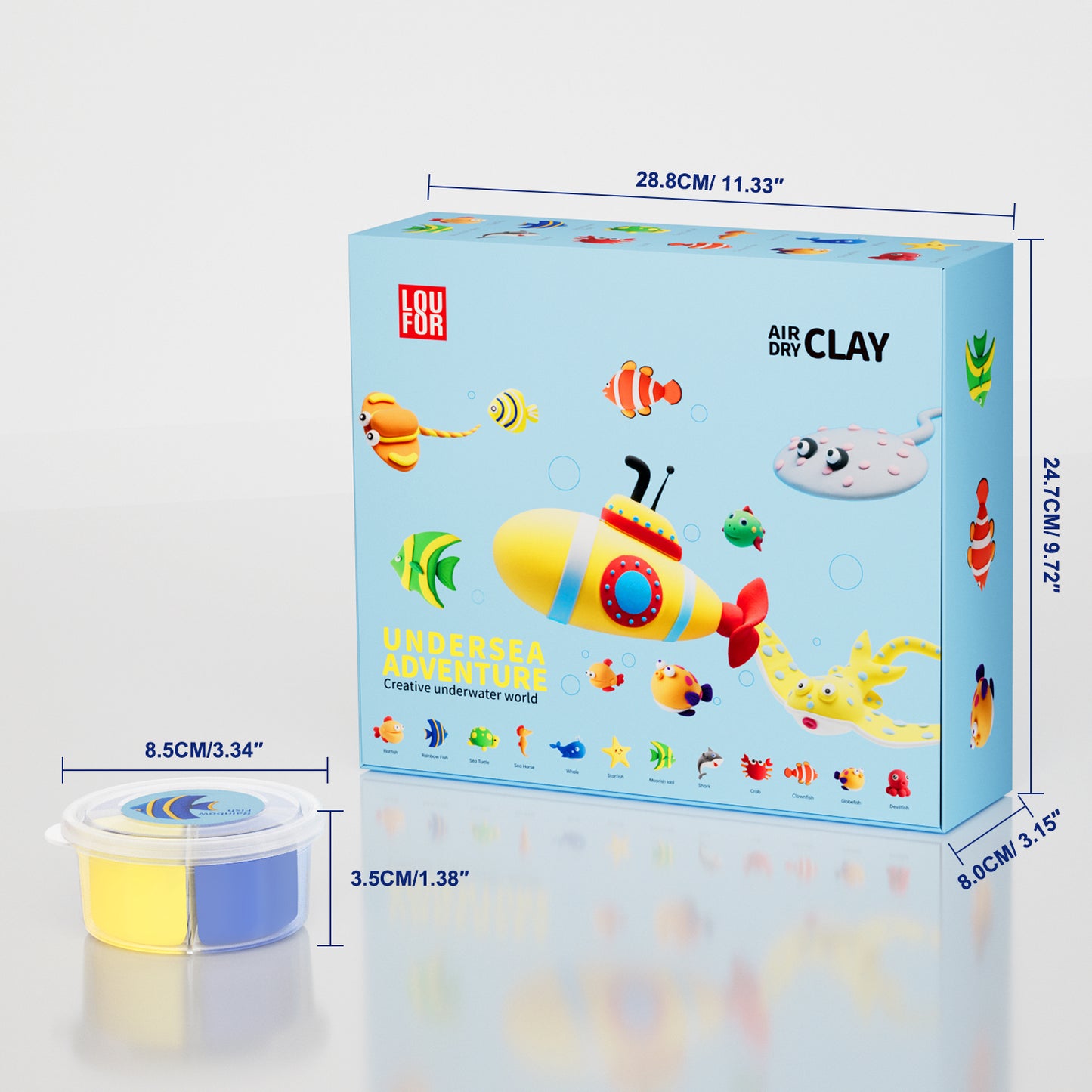 Loufor Air Dry Clay Kit for Kids-Undersea Adventure