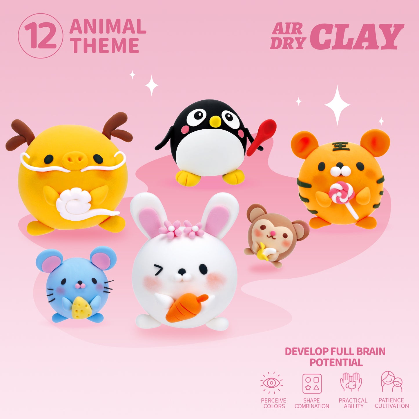 Loufor Air Dry Clay Kit for Kids-Cute Pet Park