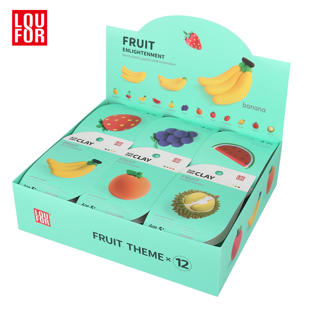 Loufor Air Dry Clay Kit for Kids-Fruit Enlightenment